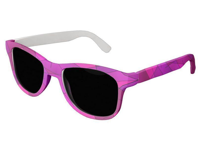 Wayfarer Sunglasses-ABSTRACT LINES #1 Wayfarer Sunglasses (white background)-Purples, Violets, Fuchsias &amp; Magentas-from COLORADDICTED.COM-