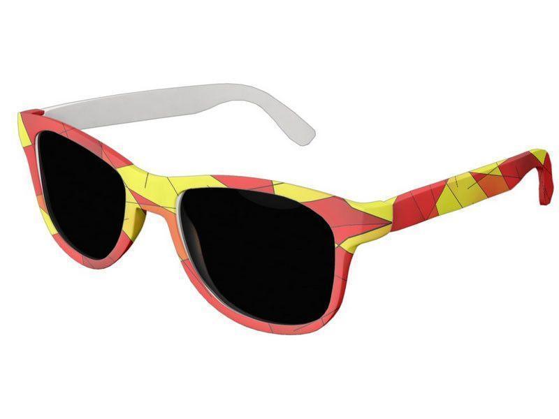 Wayfarer Sunglasses-ABSTRACT LINES #1 Wayfarer Sunglasses (white background)-Reds, Oranges &amp; Yellows-from COLORADDICTED.COM-