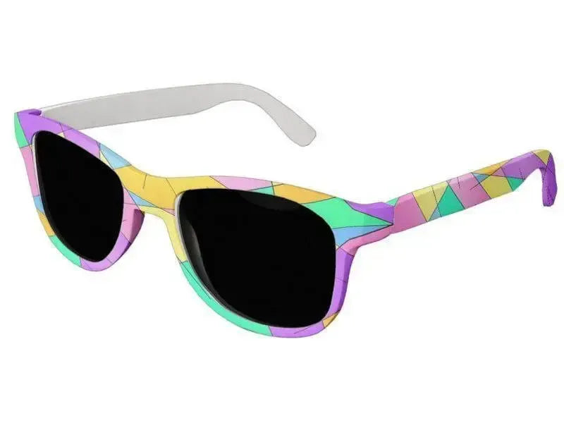 Wayfarer Sunglasses-ABSTRACT LINES #1 Wayfarer Sunglasses (white background)-from COLORADDICTED.COM-