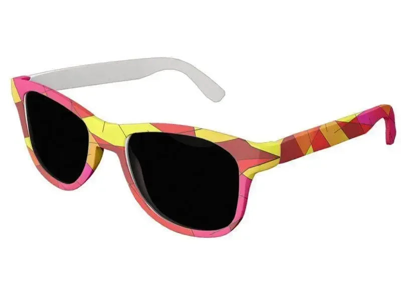 Wayfarer Sunglasses-ABSTRACT LINES #1 Wayfarer Sunglasses (white background)-from COLORADDICTED.COM-