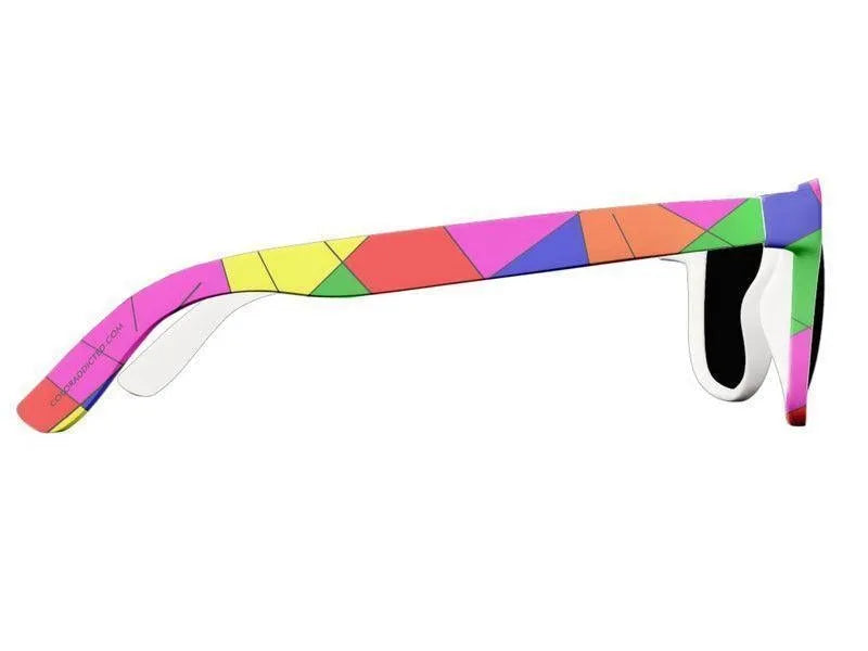 Wayfarer Sunglasses-ABSTRACT LINES #1 Wayfarer Sunglasses (white background)-from COLORADDICTED.COM-