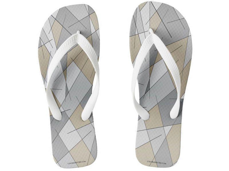 Flip Flops-ABSTRACT LINES #1 Wide-Strap Flip Flops-from COLORADDICTED.COM-