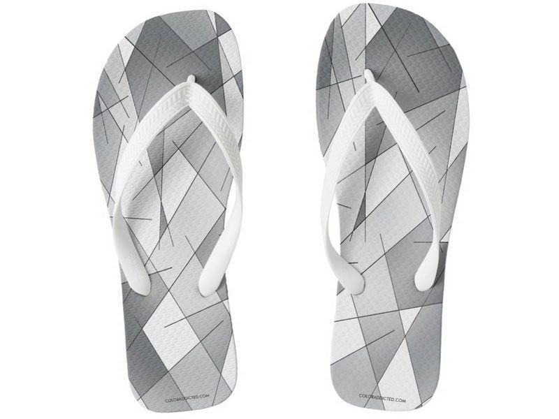 Flip Flops-ABSTRACT LINES #1 Wide-Strap Flip Flops-from COLORADDICTED.COM-