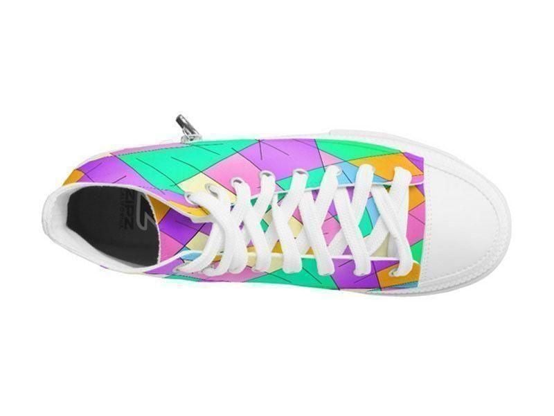 ZipZ High-Top Sneakers-ABSTRACT LINES #1 ZipZ High-Top Sneakers-from COLORADDICTED.COM-