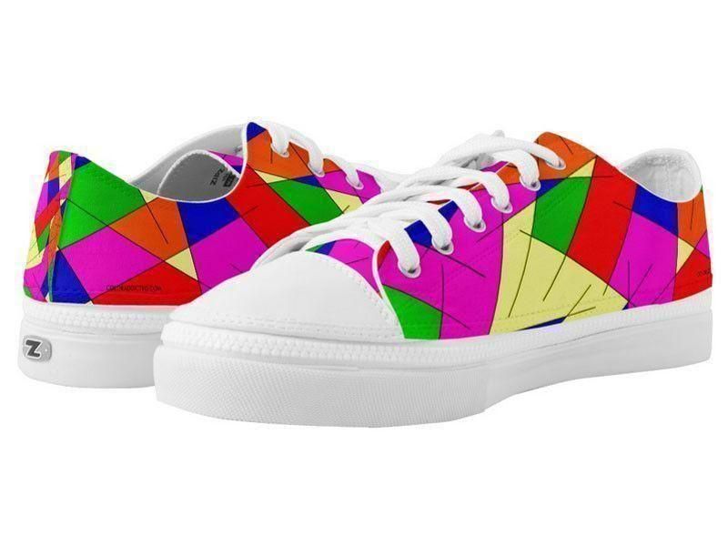 ZipZ Low-Top Sneakers-ABSTRACT LINES #1 ZipZ Low-Top Sneakers-Multicolor Bright-from COLORADDICTED.COM-