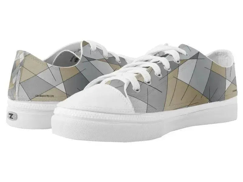 ZipZ Low-Top Sneakers-ABSTRACT LINES #1 ZipZ Low-Top Sneakers-from COLORADDICTED.COM-