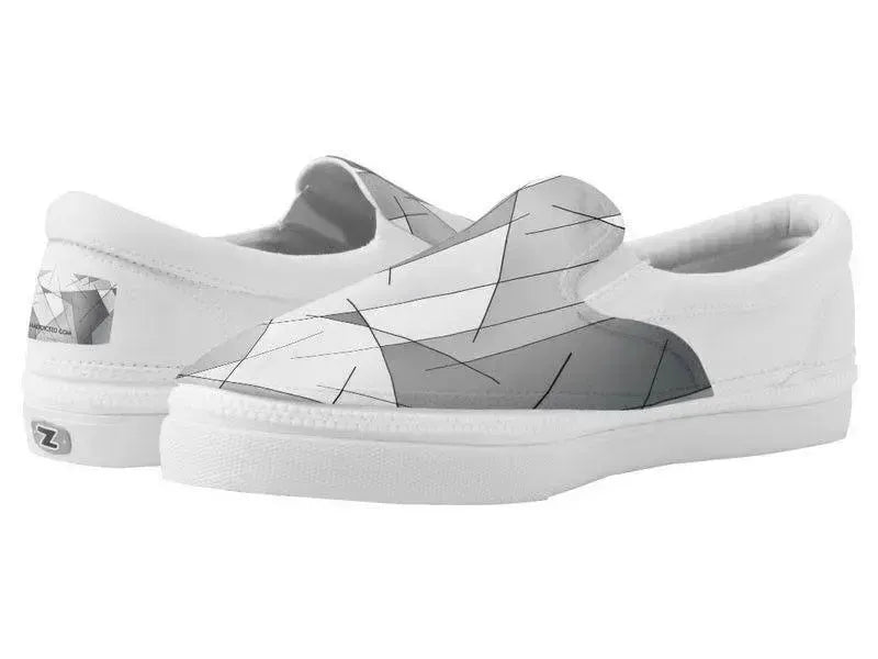 ZipZ Slip-On Sneakers-ABSTRACT LINES #1 ZipZ Slip-On Sneakers-from COLORADDICTED.COM-