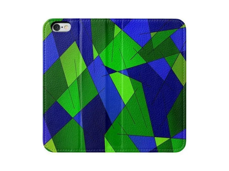 iPhone Wallets-ABSTRACT LINES #1 iPhone Wallets-Blues & Greens-from COLORADDICTED.COM-