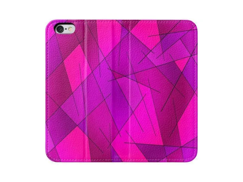 iPhone Wallets-ABSTRACT LINES #1 iPhone Wallets-Purples & Violets & Fuchsias & Magentas-from COLORADDICTED.COM-