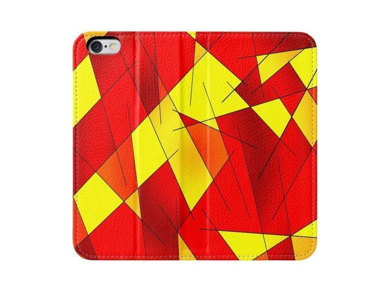 iPhone Wallets-ABSTRACT LINES #1 iPhone Wallets-Reds &amp; Oranges &amp; Yellows-from COLORADDICTED.COM-