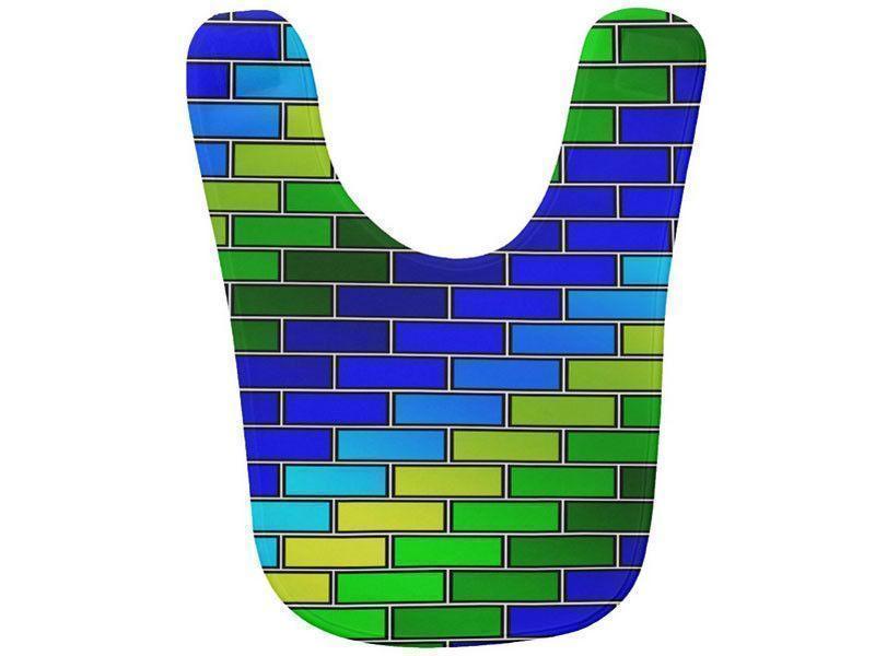 Baby Bibs-BRICK WALL #2 Baby Bibs-Blues &amp; Greens-from COLORADDICTED.COM-