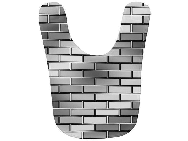 Baby Bibs-BRICK WALL #2 Baby Bibs-Grays &amp; White-from COLORADDICTED.COM-