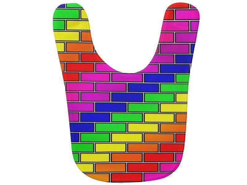 Baby Bibs-BRICK WALL #2 Baby Bibs-Multicolor Bright-from COLORADDICTED.COM-
