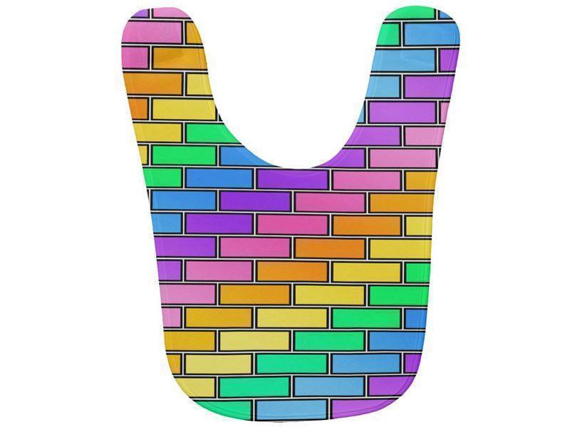 Baby Bibs-BRICK WALL #2 Baby Bibs-Multicolor Light-from COLORADDICTED.COM-