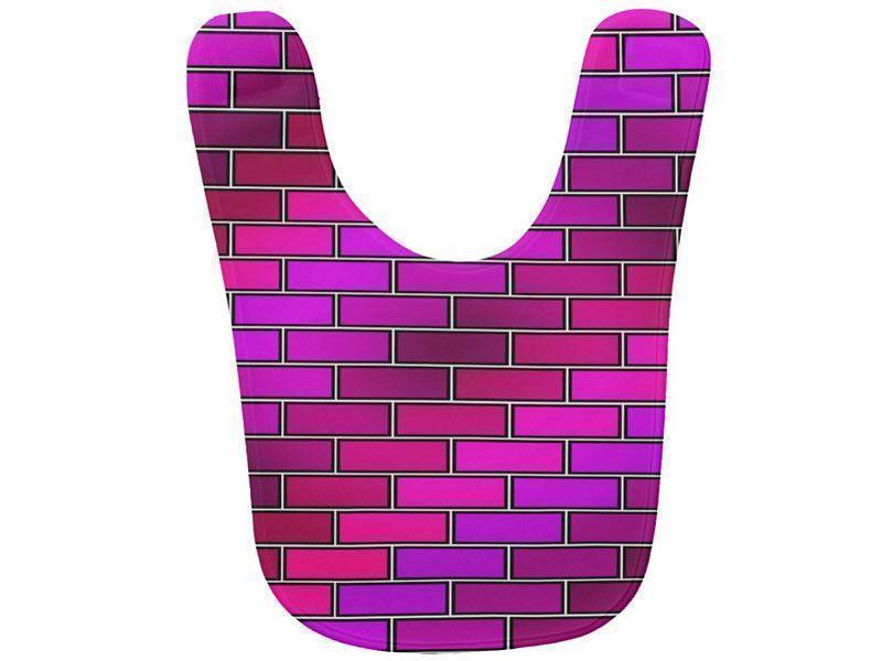 Baby Bibs-BRICK WALL #2 Baby Bibs-Purples, Fuchsias, Violets &amp; Magentas-from COLORADDICTED.COM-