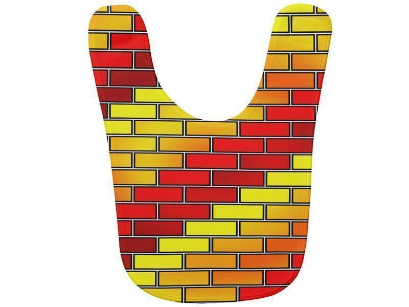 Baby Bibs-BRICK WALL #2 Baby Bibs-Reds, Oranges &amp; Yellows-from COLORADDICTED.COM-