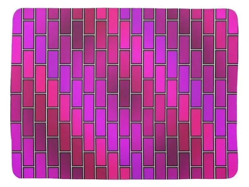 Baby Blankets-BRICK WALL #2 Baby Blankets-Purples, Fuchsias, Violets & Magentas-from COLORADDICTED.COM-