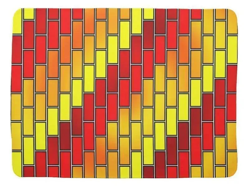 Baby Blankets-BRICK WALL #2 Baby Blankets-Reds, Oranges & Yellows-from COLORADDICTED.COM-