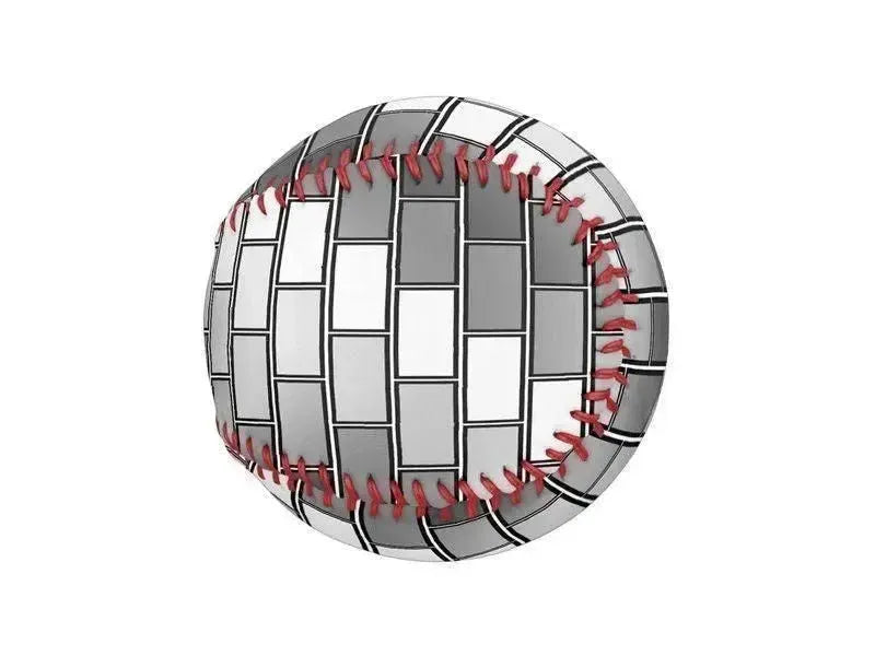 Baseballs-BRICK WALL #2 Baseballs-Grays & White-from COLORADDICTED.COM-