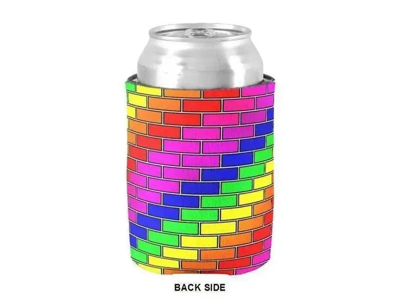Can Cooler Sleeves – Can Koozies-BRICK WALL #2 Bottle & Can Cooler Sleeves – Bottle & Can Koozies-from COLORADDICTED.COM-