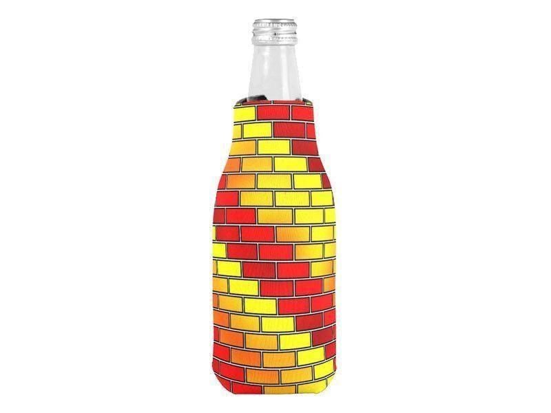 Bottle Cooler Sleeves – Bottle Koozies-BRICK WALL #2 Bottle Cooler Sleeves – Bottle Koozies-from COLORADDICTED.COM-