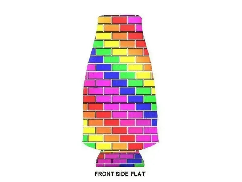 Bottle Cooler Sleeves – Bottle Koozies-BRICK WALL #2 Bottle Cooler Sleeves – Bottle Koozies-from COLORADDICTED.COM-