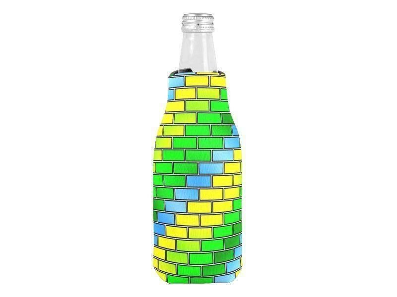 Bottle Cooler Sleeves – Bottle Koozies-BRICK WALL #2 Bottle Cooler Sleeves – Bottle Koozies-from COLORADDICTED.COM-