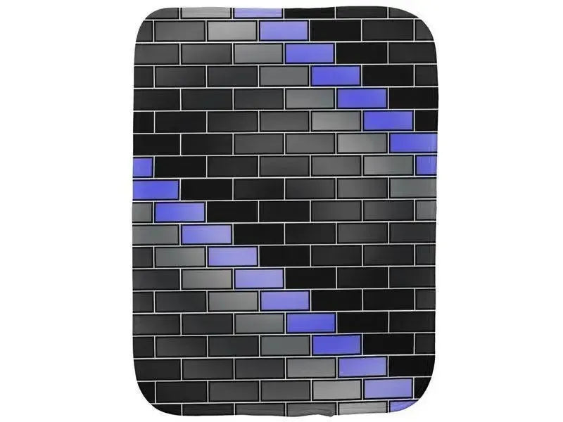Burp Cloths-BRICK WALL #2 Burp Cloths-Black, Grays & Light Blues-from COLORADDICTED.COM-