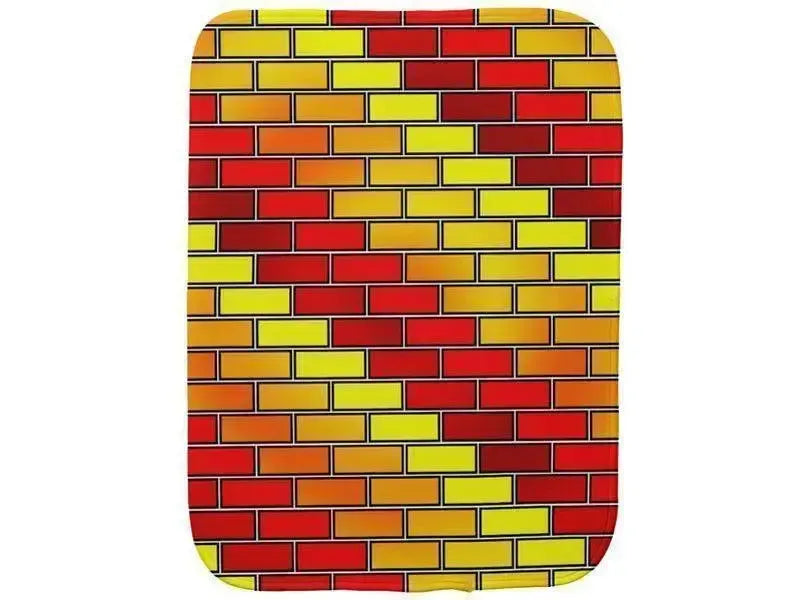 Burp Cloths-BRICK WALL #2 Burp Cloths-Reds, Oranges & Yellows-from COLORADDICTED.COM-