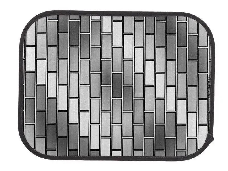 Car Mats-BRICK WALL #2 Car Mats Sets-Grays & White-from COLORADDICTED.COM-