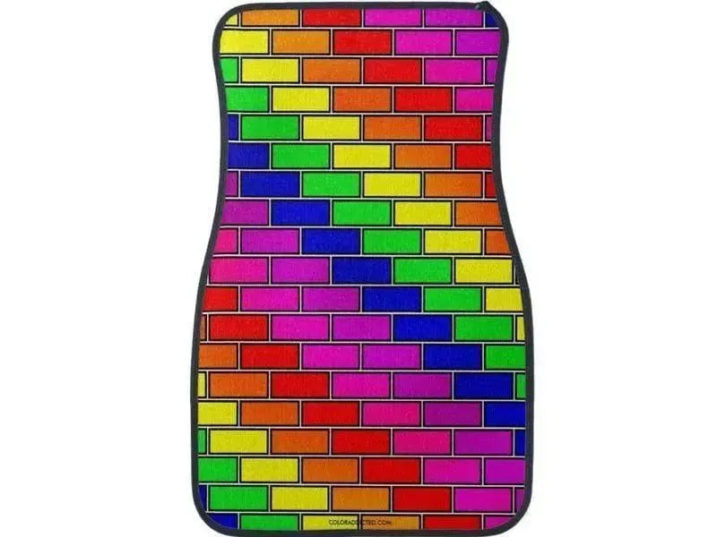 Car Mats-BRICK WALL #2 Car Mats Sets-Multicolor Bright-from COLORADDICTED.COM-