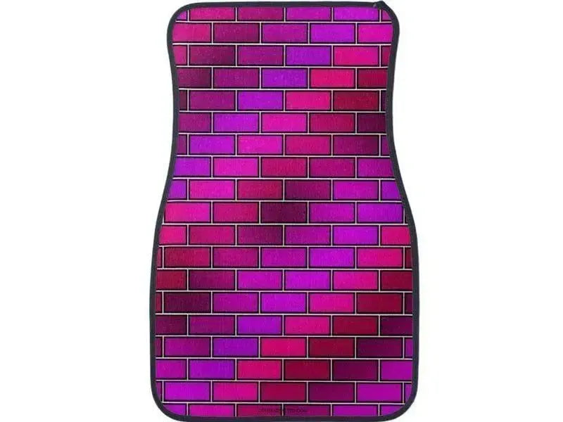 Car Mats-BRICK WALL #2 Car Mats Sets-Purples & Fuchsias & Violets & Magentas-from COLORADDICTED.COM-