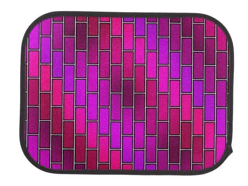Car Mats-BRICK WALL #2 Car Mats Sets-Purples & Fuchsias & Violets & Magentas-from COLORADDICTED.COM-