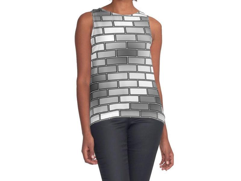 Contrast Tanks-BRICK WALL #2 Contrast Tanks-Grays &amp; White-from COLORADDICTED.COM-