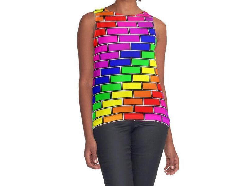 Contrast Tanks-BRICK WALL #2 Contrast Tanks-Multicolor Bright-from COLORADDICTED.COM-
