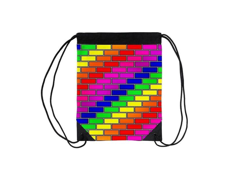 Drawstring Bags-BRICK WALL #2 Drawstring Bags-from COLORADDICTED.COM-