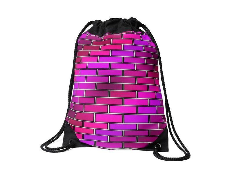 Drawstring Bags-BRICK WALL #2 Drawstring Bags-from COLORADDICTED.COM-