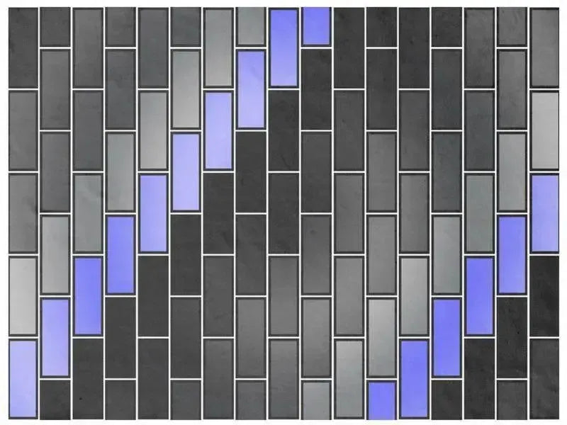 Fleece Blankets-BRICK WALL #2 Fleece Blankets-Black, Grays & Light Blues-from COLORADDICTED.COM-