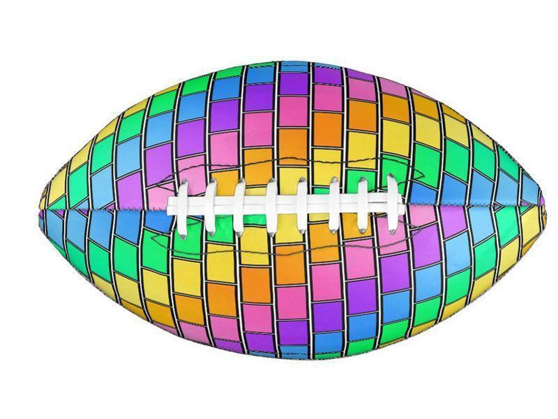 Footballs-BRICK WALL #2 Footballs &amp; Mini Footballs-Multicolor Light-from COLORADDICTED.COM-