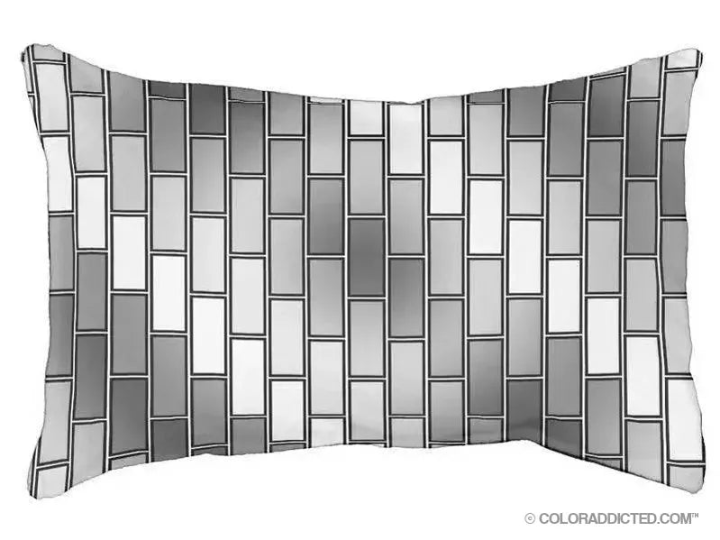 Dog Beds-BRICK WALL #2 Indoor/Outdoor Dog Beds-Grays & White-from COLORADDICTED.COM-