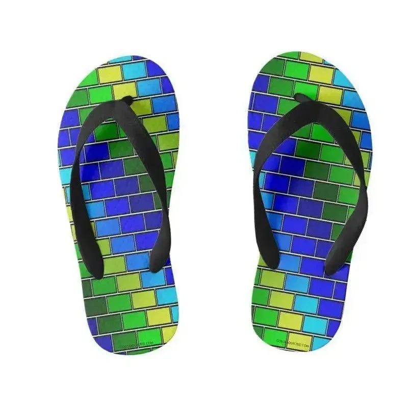 Kids Flip Flops-BRICK WALL #2 Kids Flip Flops-from COLORADDICTED.COM-