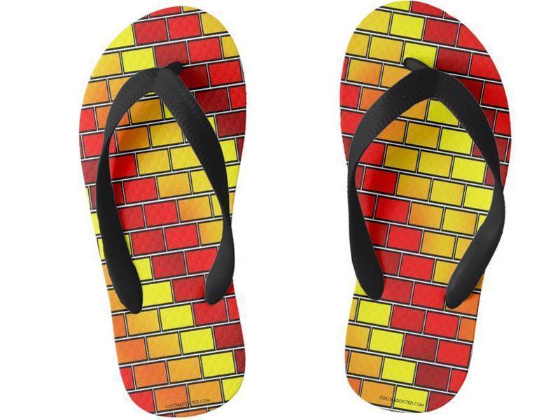 Kids Flip Flops-BRICK WALL #2 Kids Flip Flops-from COLORADDICTED.COM-