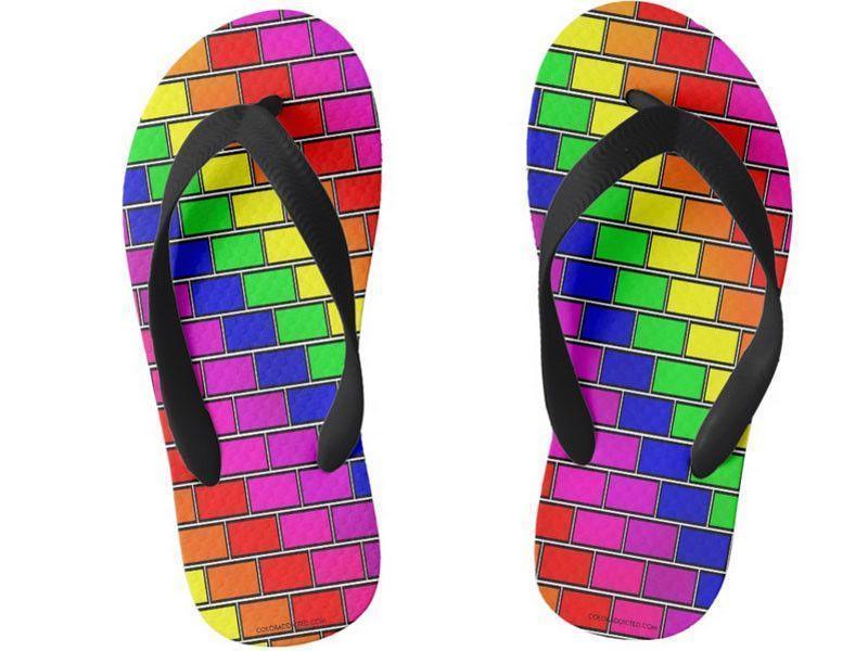 Kids Flip Flops-BRICK WALL #2 Kids Flip Flops-from COLORADDICTED.COM-