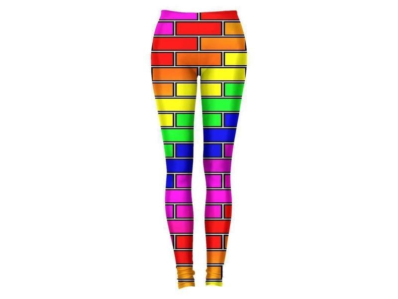 Leggings-BRICK WALL #2 Leggings-Multicolor Bright-from COLORADDICTED.COM-