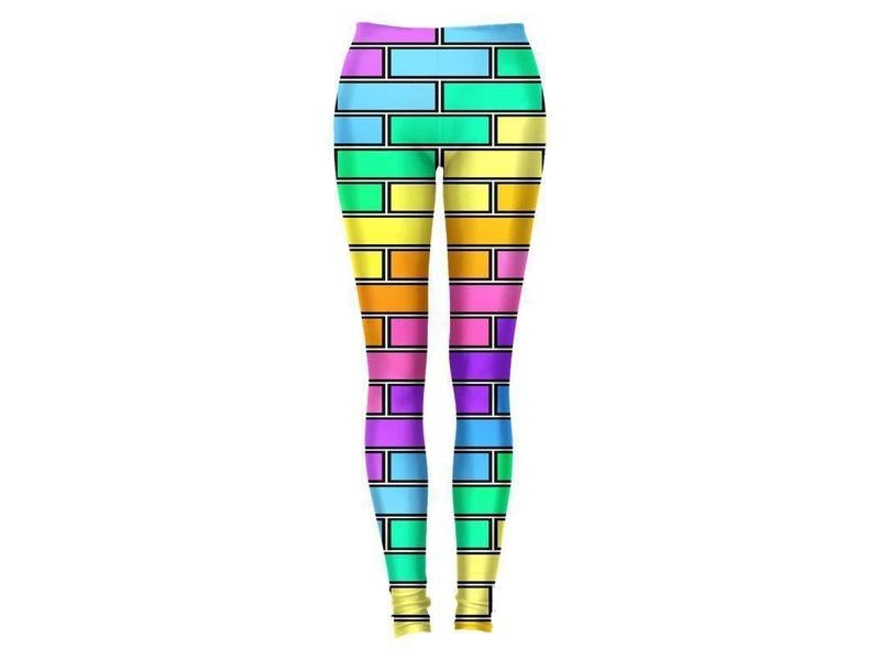 Leggings-BRICK WALL #2 Leggings-Multicolor Light-from COLORADDICTED.COM-