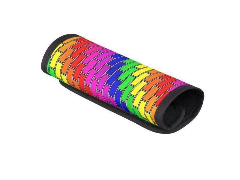 Luggage Handle Wraps-BRICK WALL #2 Luggage Handle Wraps-Multicolor Bright-from COLORADDICTED.COM-