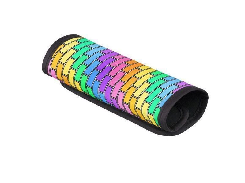 Luggage Handle Wraps-BRICK WALL #2 Luggage Handle Wraps-Multicolor Light-from COLORADDICTED.COM-