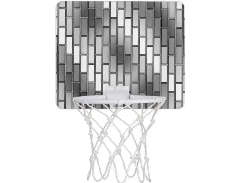 Mini Basketball Hoops-BRICK WALL #2 Mini Basketball Hoops-Grays & White-from COLORADDICTED.COM-