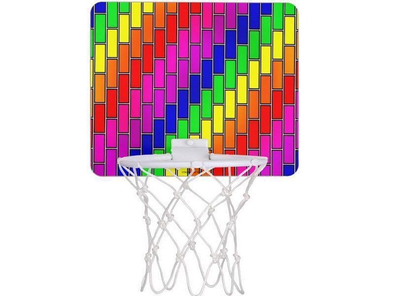 Mini Basketball Hoops-BRICK WALL #2 Mini Basketball Hoops-Multicolor Bright-from COLORADDICTED.COM-