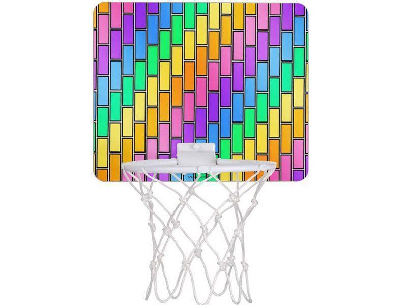 Mini Basketball Hoops-BRICK WALL #2 Mini Basketball Hoops-Multicolor Light-from COLORADDICTED.COM-